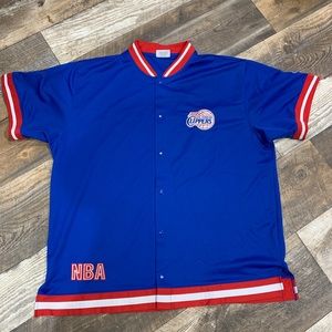 Vintage LA Clippers NBA Warm Up Snap On Jersey Jacket Unique Sports Sz 4X